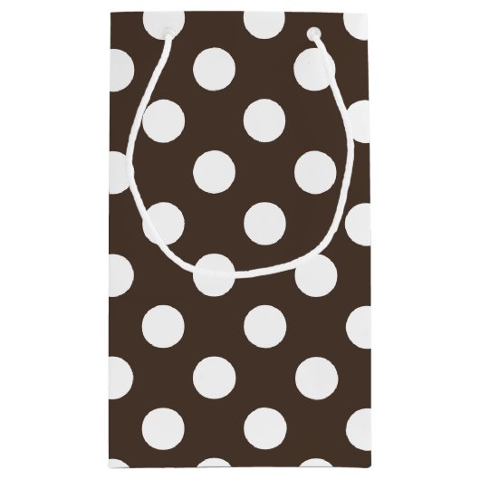 Witte haarvlekken op bruin klein cadeauzakje (Achterkant)