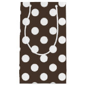 Witte haarvlekken op bruin klein cadeauzakje (Voorkant)