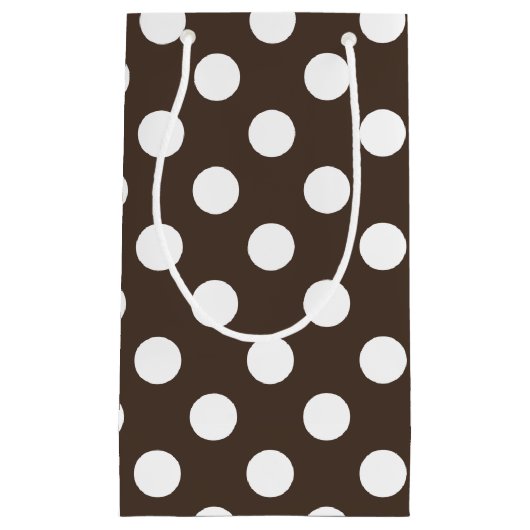 Witte haarvlekken op bruin klein cadeauzakje (Voorkant)
