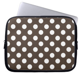 Witte haarvlekken op bruin laptop sleeve