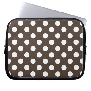Witte haarvlekken op bruin laptop sleeve