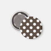 Witte haarvlekken op bruin magneet (Voorkant / Achterkant)