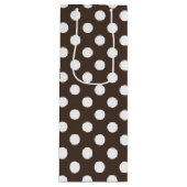 Witte haarvlekken op bruin wijn cadeautas (Voorkant)