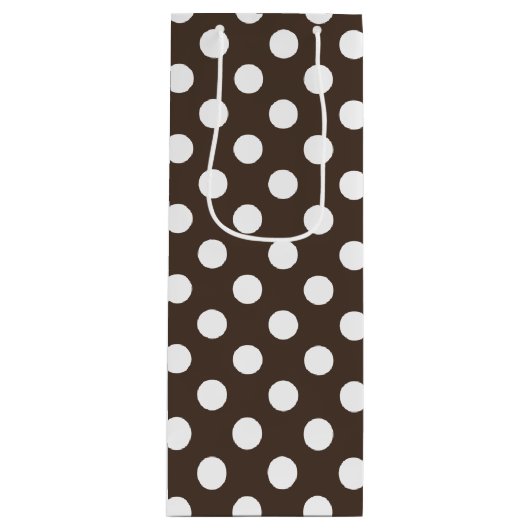 Witte haarvlekken op bruin wijn cadeautas (Voorkant)