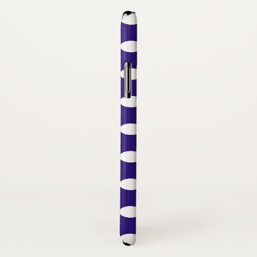 Witte haarvlekken op donkerblauw Case-Mate iPhone case (Achterkant / rechts)