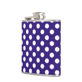 Witte haarvlekken op donkerblauw heupfles (Links)