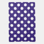 Witte haarvlekken op donkerblauw theedoek (Verticaal)