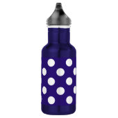 Witte haarvlekken op donkerblauw waterfles (Rechts)