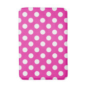 Witte haarvlekken op fuchsia badmat (Voorkant Verticaal)