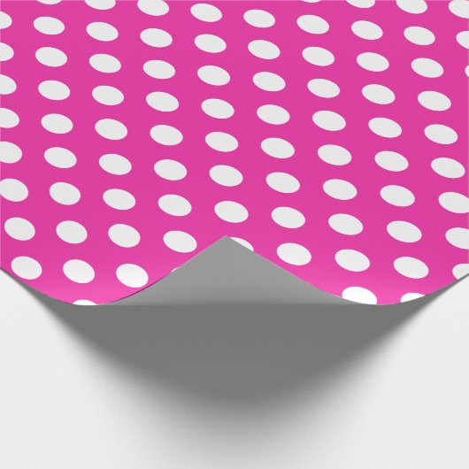 Witte haarvlekken op fuchsia cadeaupapier (Hoek)