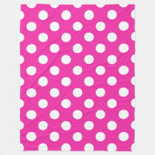 Witte haarvlekken op fuchsia fleece deken (Voorkant)
