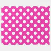 Witte haarvlekken op fuchsia fleece deken (Voorkant (Horizontaal))