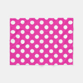 Witte haarvlekken op fuchsia fleece deken (Voorkant (Horizontaal))