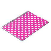 Witte haarvlekken op fuchsia notitieboek (Linkerzijde)