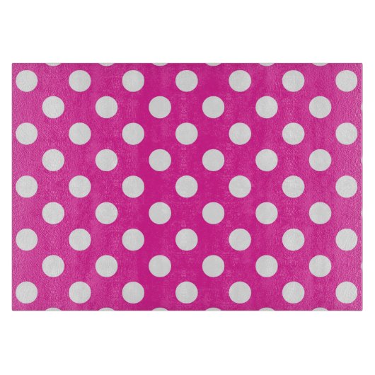 Witte haarvlekken op fuchsia snijplank (Voorkant)
