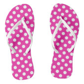 Witte haarvlekken op fuchsia teenslippers (Voetbed)