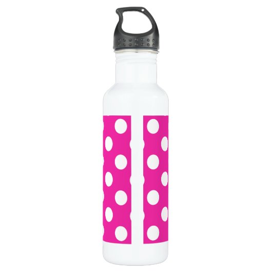 Witte haarvlekken op fuchsia waterfles (Achterkant)