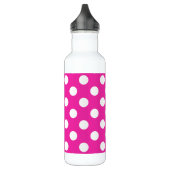 Witte haarvlekken op fuchsia waterfles  (Links)