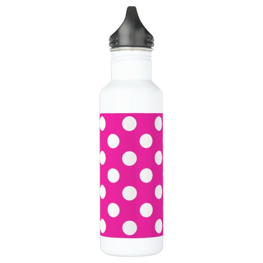 Witte haarvlekken op fuchsia waterfles (Links)