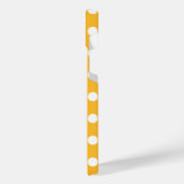 Witte haarvlekken op geel iPhone hoesje (Linkerkant)