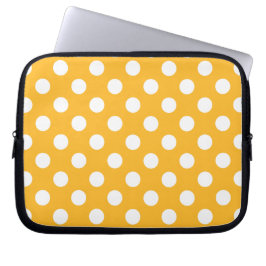 Witte haarvlekken op geel laptop sleeve