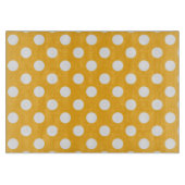 Witte haarvlekken op geel snijplank (Voorkant)