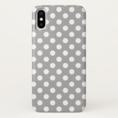 Witte haarvlekken op grijs Case-Mate iPhone case (Achterkant)