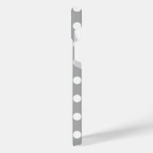 Witte haarvlekken op grijs iPhone hoesje (Linkerkant)