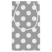 Witte haarvlekken op grijs klein cadeauzakje (Achterkant)