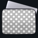 Witte haarvlekken op grijs laptop sleeve<br><div class="desc">Witte haarvlekken op grijs</div>