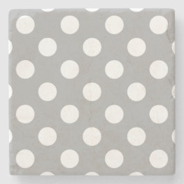 Witte haarvlekken op grijs stenen onderzetter