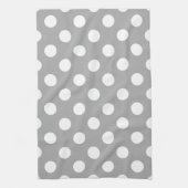 Witte haarvlekken op grijs theedoek (Verticaal)