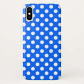 Witte haarvlekken op koningsblauw Case-Mate iPhone case (Achterkant)