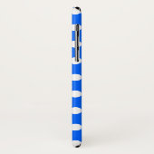 Witte haarvlekken op koningsblauw Case-Mate iPhone case (Achterkant/links)