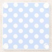 Witte haarvlekken op koningsblauw glazen onderzetter (Achterkant)