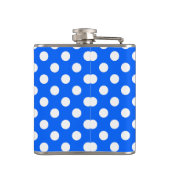 Witte haarvlekken op koningsblauw heupfles (Achterkant)