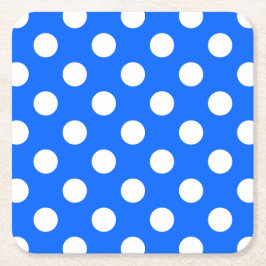 Witte haarvlekken op koningsblauw kartonnen onderzetters