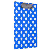 Witte haarvlekken op koningsblauw klembord (Rechts)