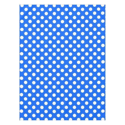 Witte haarvlekken op koningsblauw tafelkleed (Voorkant)