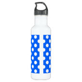 Witte haarvlekken op koningsblauw waterfles  (Achterkant)