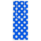 Witte haarvlekken op koningsblauw wijn cadeautas (Voorkant)