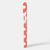 Witte haarvlekken op levend koraal Case-Mate iPhone case (Achterkant / Links)