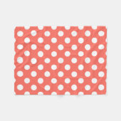 Witte haarvlekken op levend koraal fleece deken (Voorkant (Horizontaal))