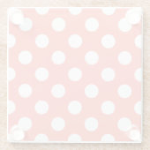 Witte haarvlekken op levend koraal glazen onderzetter (Achterkant)