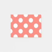 Witte haarvlekken op levend koraal post-it® notes (Voorkant)