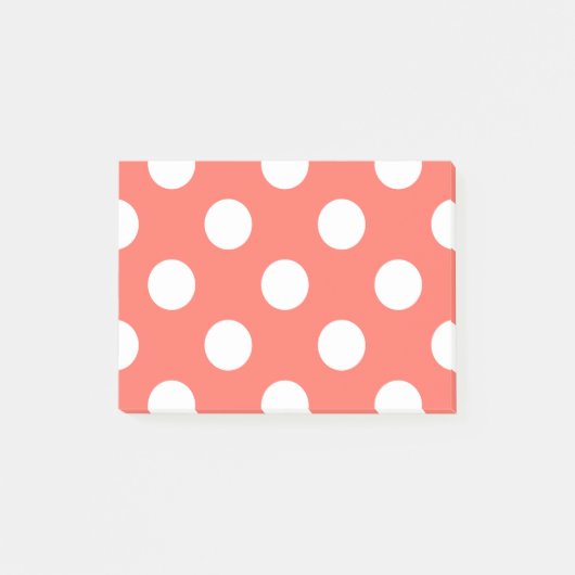 Witte haarvlekken op levend koraal post-it® notes (Voorkant)