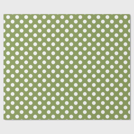 Witte haarvlekken op olijfgroen cadeaupapier (Vlak)