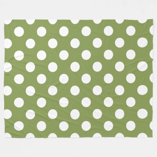 Witte haarvlekken op olijfgroen fleece deken (Voorkant (Horizontaal))