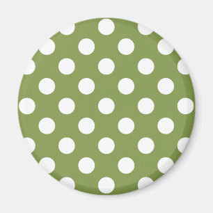 Witte haarvlekken op olijfgroen magneet