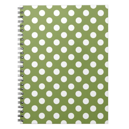 Witte haarvlekken op olijfgroen notitieboek (Voorkant)